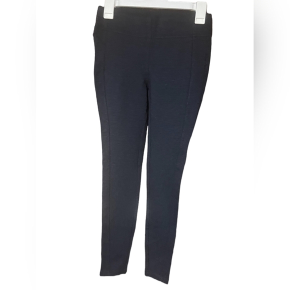 ANN TAYLOR LOFT Blue Fancy Pull On Ponte Dress Pants Leggings XSmall - Picture 11 of 16